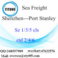 Consolidação de LCL Porto de Shenzhen para Port Stanley